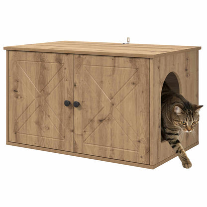 Cat House Artisian Oak 85 x 55 x 50 cm Engineered Wood