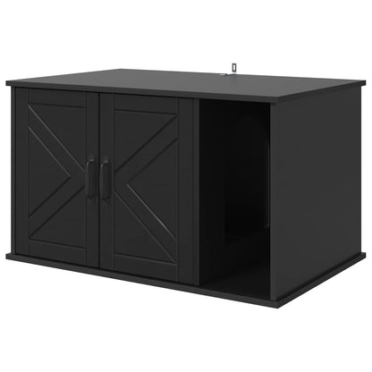 Cat House Black 85 x 55 x 50 cm Engineered Wood