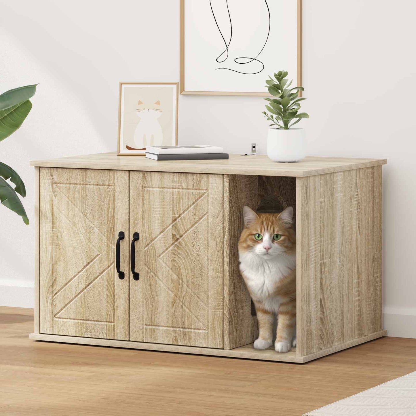 Cat House Sonoma 85 x 55 x 50 cm Engineered Wood