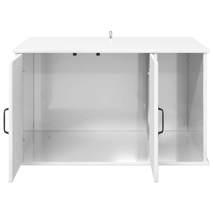 Cat House Gloss White 85 x 55 x 50 cm Engineered Wood