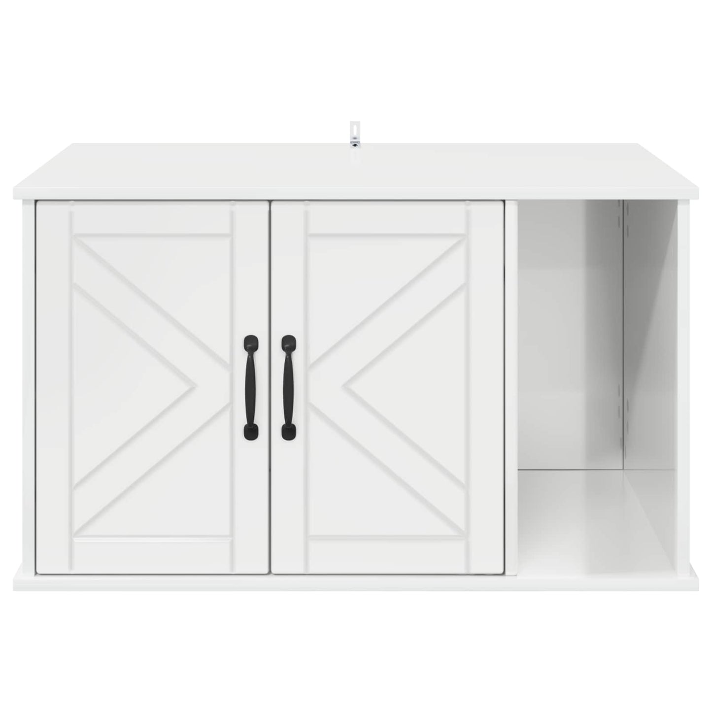 Cat House Gloss White 85 x 55 x 50 cm Engineered Wood