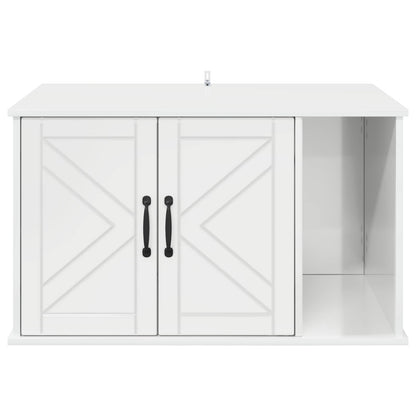 Cat House Gloss White 85 x 55 x 50 cm Engineered Wood