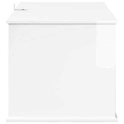 Cat House Gloss White 85 x 55 x 50 cm Engineered Wood