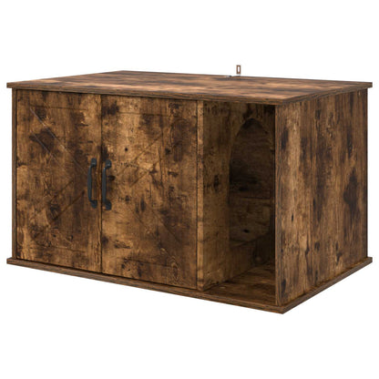 Cat House Smoked Oak 85 x 55 x 50 cm Engineered Wood