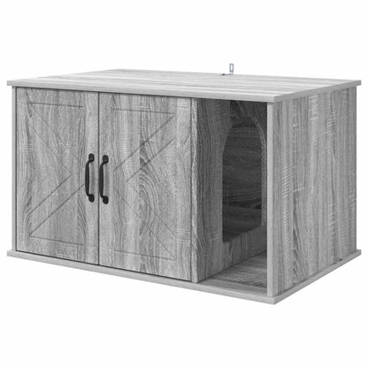 Cat House Grey Sonoma 85 x 55 x 50 cm Engineered Wood