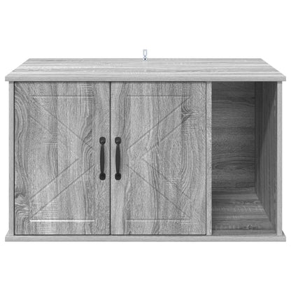 Cat House Grey Sonoma 85 x 55 x 50 cm Engineered Wood