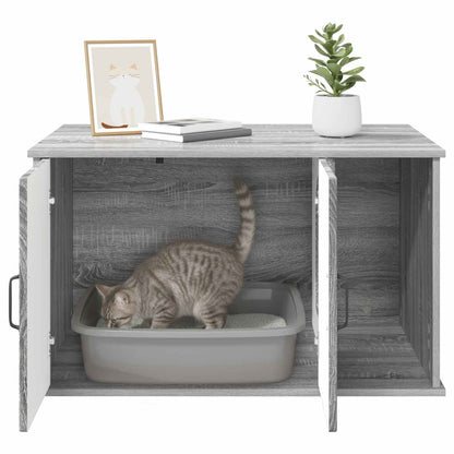 Cat House Grey Sonoma 85 x 55 x 50 cm Engineered Wood