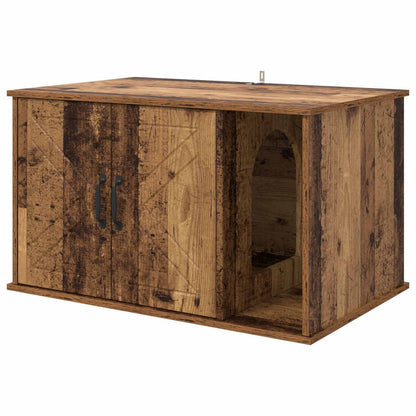 Cat House Old Wood 85 x 55 x 50 cm Engineered Wood