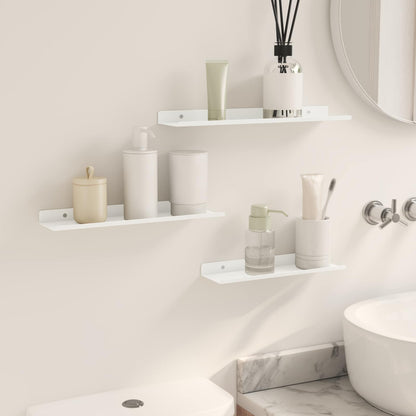 Floating Shelf Wall-mounted 3 pcs White 40 x 9 x 2.5 cm Steel