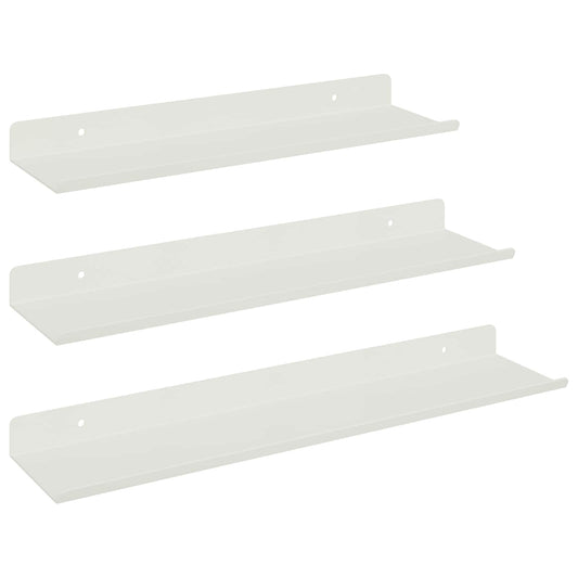 Floating Shelf Wall-mounted 3 pcs White 40 x 9 x 2.5 cm Steel
