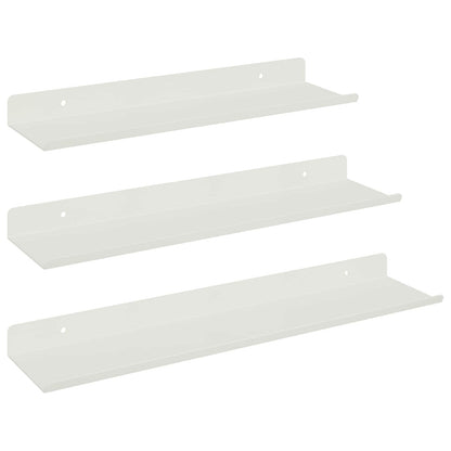 Floating Shelf Wall-mounted 3 pcs White 40 x 9 x 2.5 cm Steel