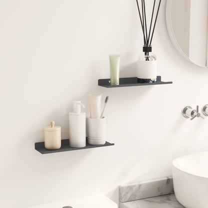 Floating Shelf Wall-Mounted 2 pcs Anthracite 30 x 9 x 2.5 cm