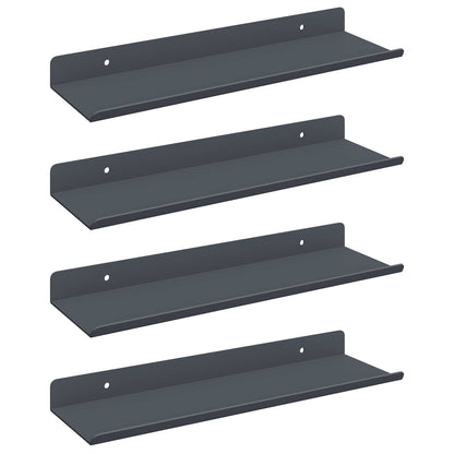 Floating Shelf 4 pcs Anthracite 30 x 9 x 2.5 cm Steel