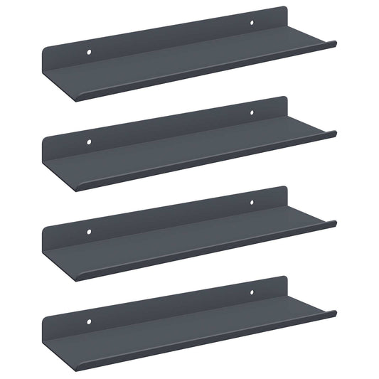 Floating Shelf 4 pcs Anthracite 30 x 9 x 2.5 cm Steel