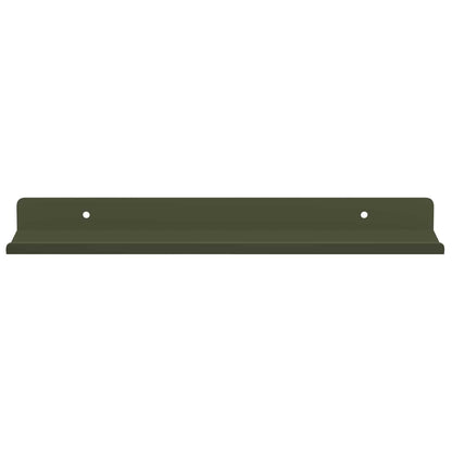 Floating Shelf 4 pcs Olive Green 30 x 9 x 2.5 cm Steel