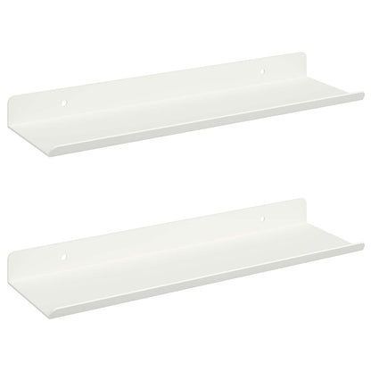 Floating Shelf Wall-mounted 2 pcs White 30 x 9 x 2.5 cm Steel