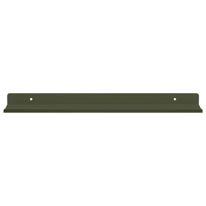 Floating Shelf 2 pcs Olive Green 40 x 8.5 x 2.5 cm Steel