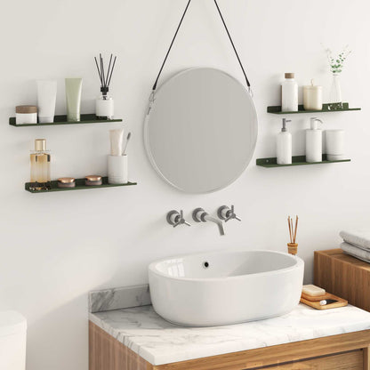 Floating Shelf 4 pcs Olive Green 40 x 9 x 2.5 cm Steel