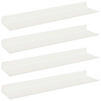 Floating Shelf Wall-mounted 4 pcs White 40 x 8.5 x 2.5 cm Steel