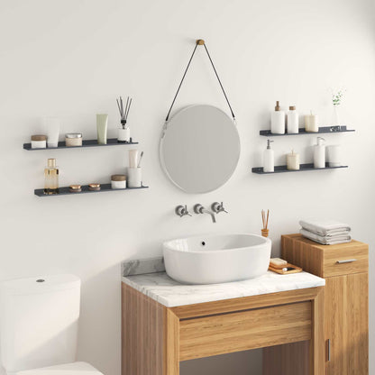 Floating Shelf 4 pcs Anthracite 60 x 8.5 x 2.5 cm Steel