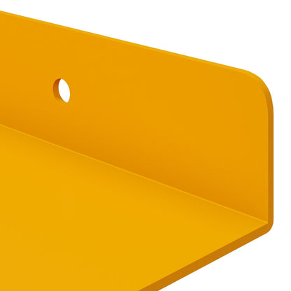 Floating Shelf 4 pcs Mustard Yellow 60 x 9 x 2.5 cm Steel