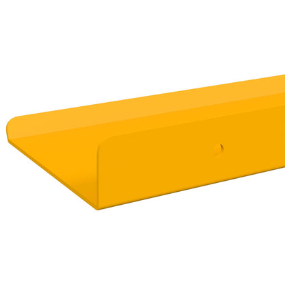 Floating Shelf 4 pcs Mustard Yellow 60 x 9 x 2.5 cm Steel