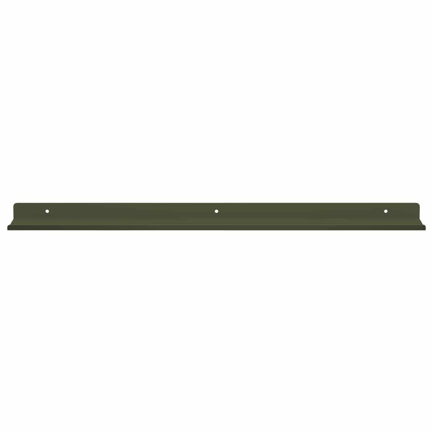 Floating Shelf 2 pcs Olive Green 60 x 8.5 x 2.5 cm Steel