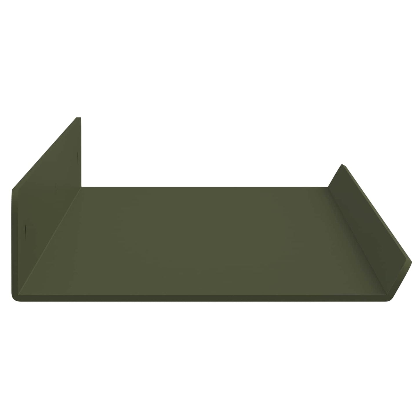 Floating Shelf 2 pcs Olive Green 60 x 8.5 x 2.5 cm Steel