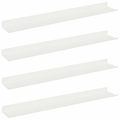 Floating Shelf Wall-mounted 4 pcs White 60 x 9 x 2.5 cm Steel