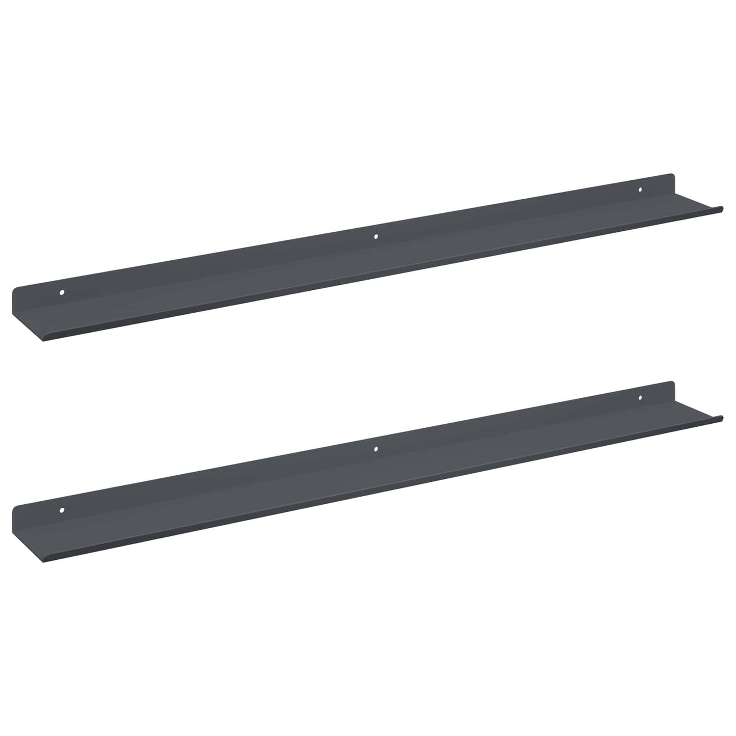Floating Shelf Wall-Mounted 2 pcs Anthracite 80 x 9 x 2.5 cm