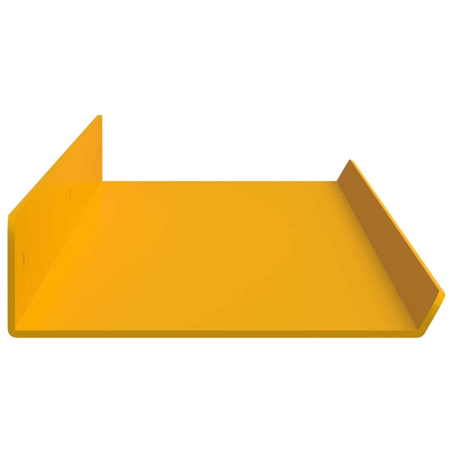 Floating Shelf 2 pcs Mustard Yellow 80 x 9 x 2.5 cm Steel
