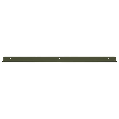Floating Shelf 4 pcs Olive Green 80 x 9 x 2.5 cm Steel