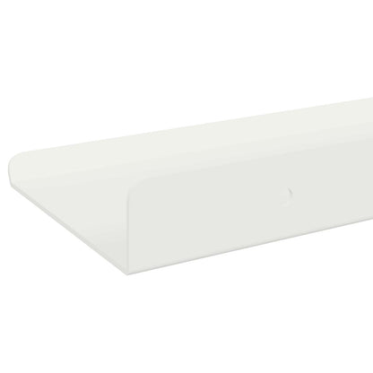 Floating Shelf Wall-mounted 2 pcs White 80 x 9 x 2.5 cm Steel