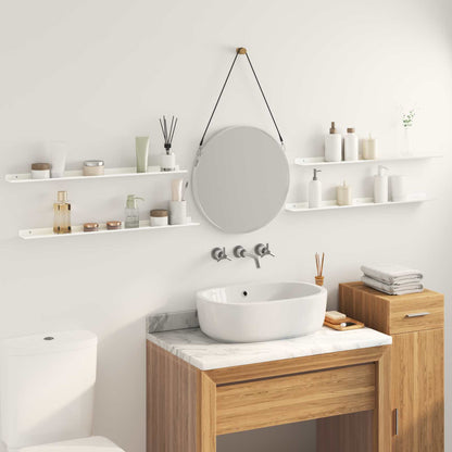 Floating Shelf Wall-mounted 4 pcs White 80 x 9 x 2.5 cm Steel