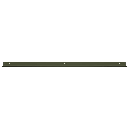 Floating Shelf 2 pcs Olive Green 100 x 9 x 2.5 cm Steel