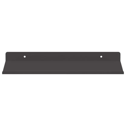 Floating Shelf 2 pcs Black 30 x 17.5 x 2.5 cm Steel