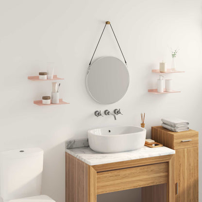 Floating Shelf Wall-mounted 4 pcs Pink 30 x 18 x 2.5 cm Steel