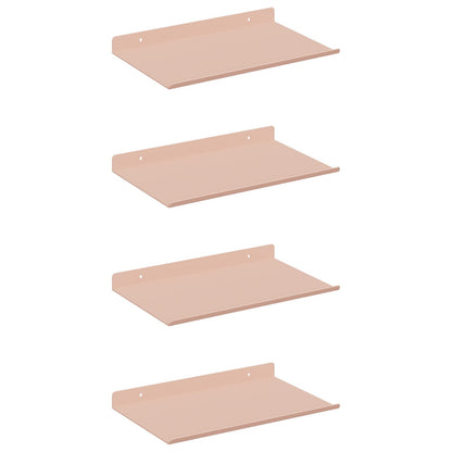 Floating Shelf Wall-mounted 4 pcs Pink 30 x 18 x 2.5 cm Steel