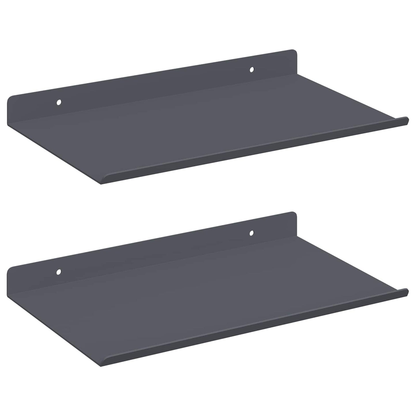 Floating Shelf 2 pcs Anthracite 30 x 18 x 2.5 cm Steel