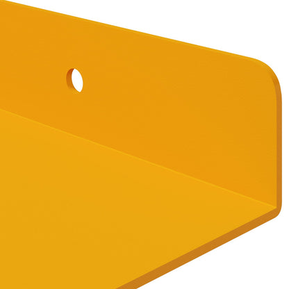 Floating Shelf 4 pcs Mustard Yellow 30 x 18 x 2.5 cm Steel