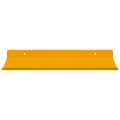 Floating Shelf 4 pcs Mustard Yellow 30 x 18 x 2.5 cm Steel