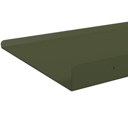 Floating Shelf 2 pcs Olive Green 30 x 18 x 2.5 cm Steel