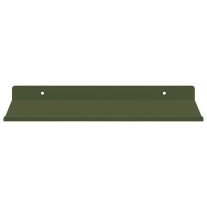 Floating Shelf 4 pcs Olive Green 30 x 18 x 2.5 cm Steel