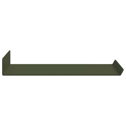 Floating Shelf 4 pcs Olive Green 30 x 18 x 2.5 cm Steel