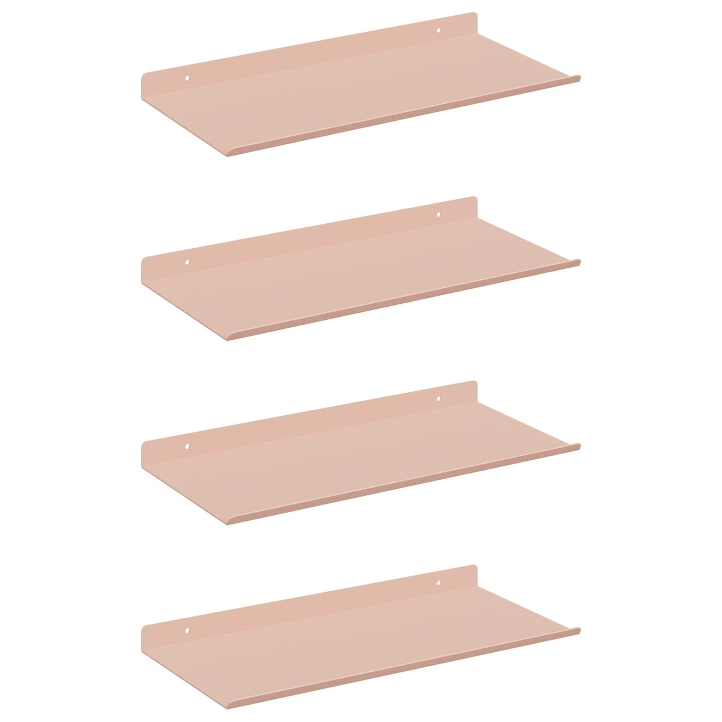 Floating Shelf Wall-Mounted 4 pcs Pink 40 x 18 x 2.5 cm Steel