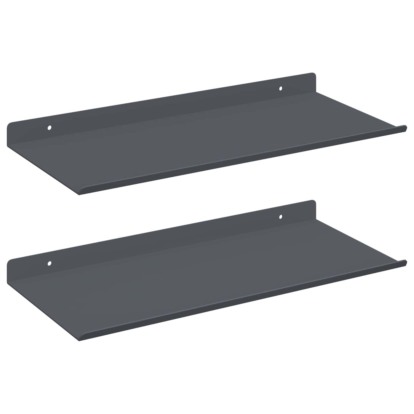 Floating Shelf 2 pcs Anthracite 40 x 18 x 2.5 cm Steel
