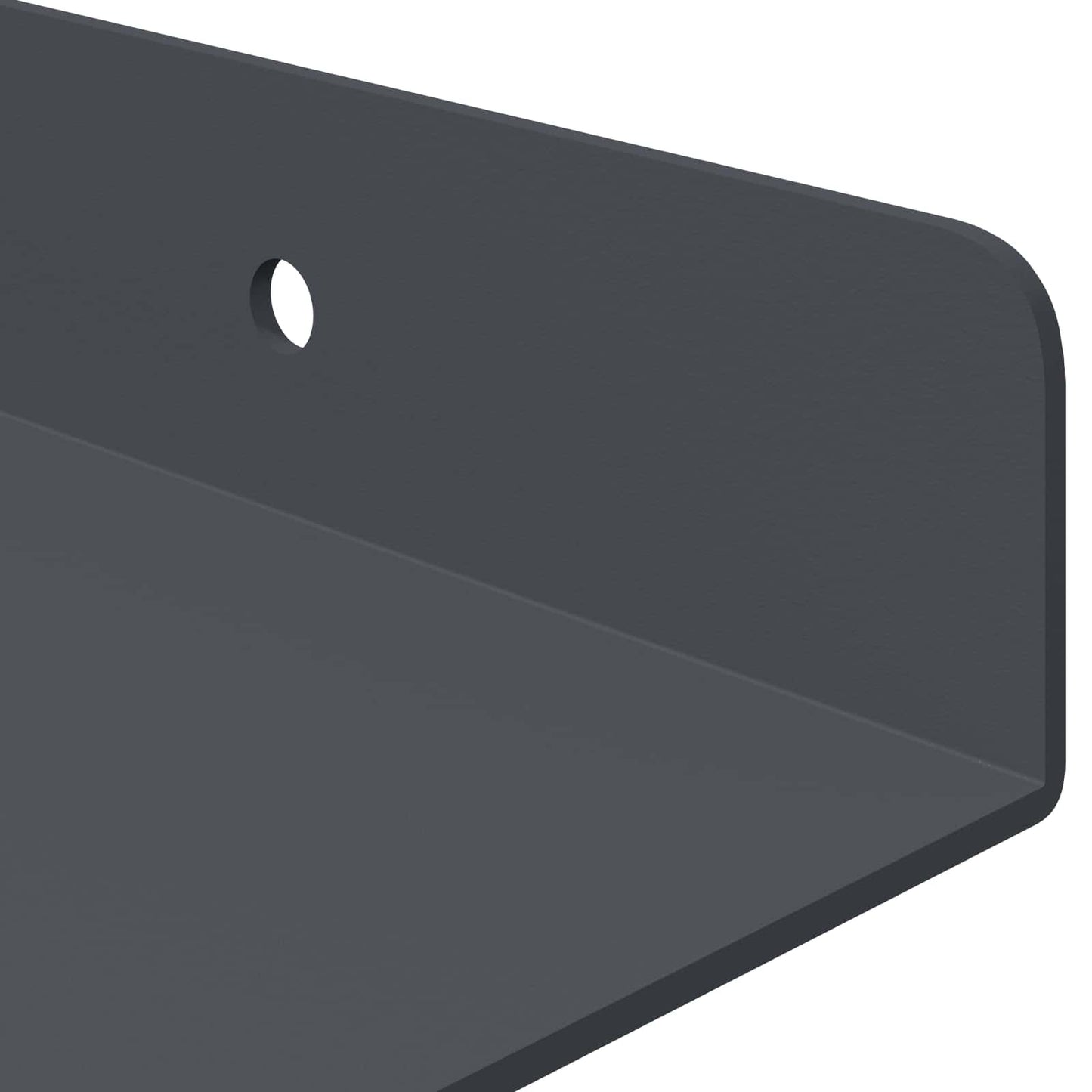 Floating Shelf 4 pcs Anthracite 40 x 18 x 2.5 cm Steel
