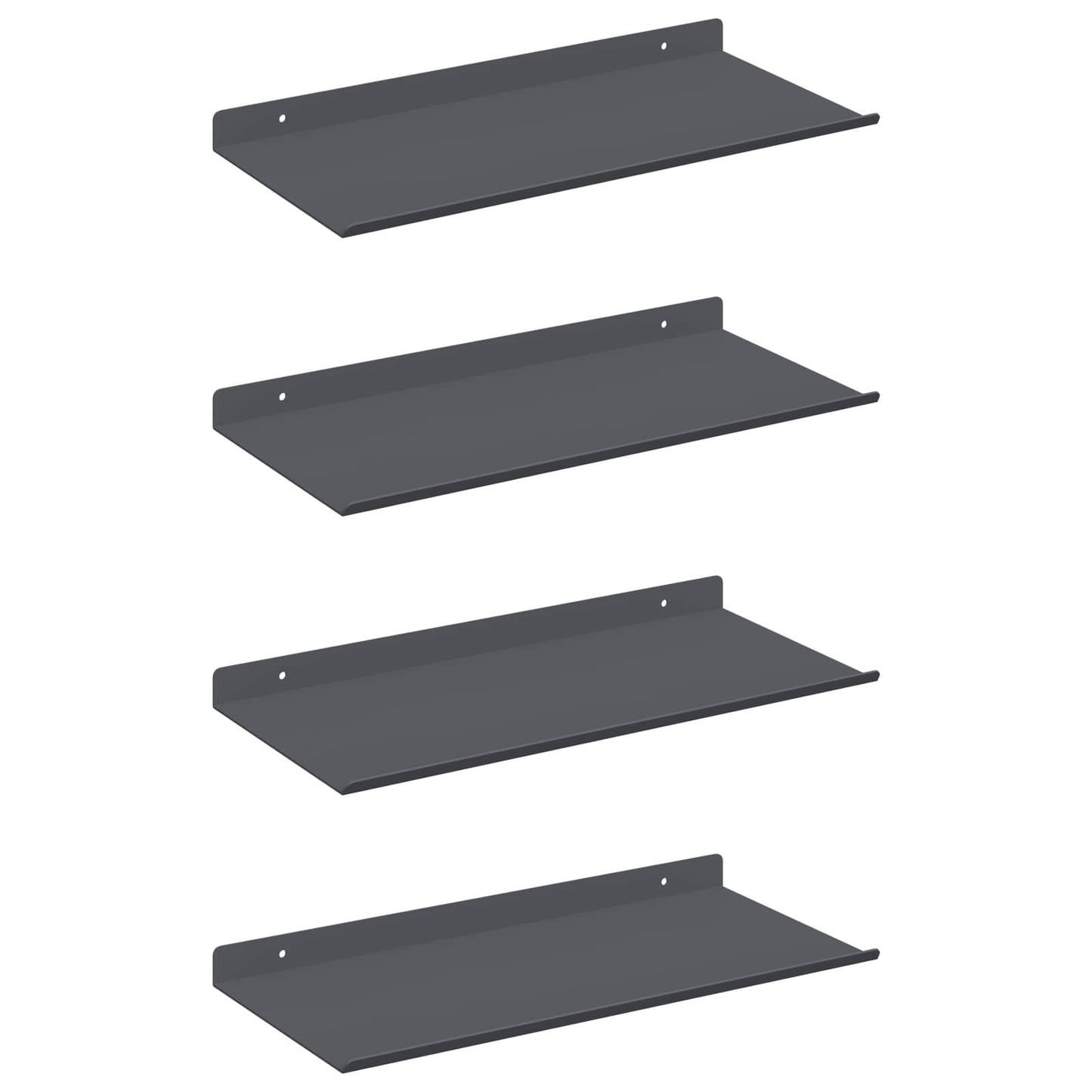Floating Shelf 4 pcs Anthracite 40 x 18 x 2.5 cm Steel