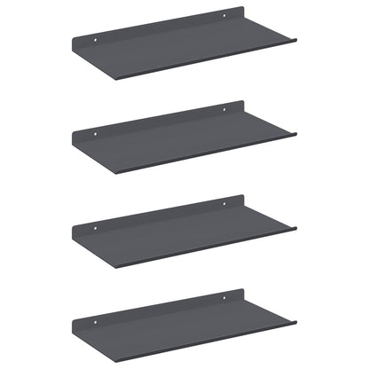 Floating Shelf 4 pcs Anthracite 40 x 18 x 2.5 cm Steel