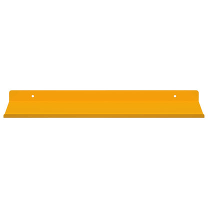 Floating Shelf 2 pcs Mustard Yellow 40 x 18 x 2.5 cm Steel